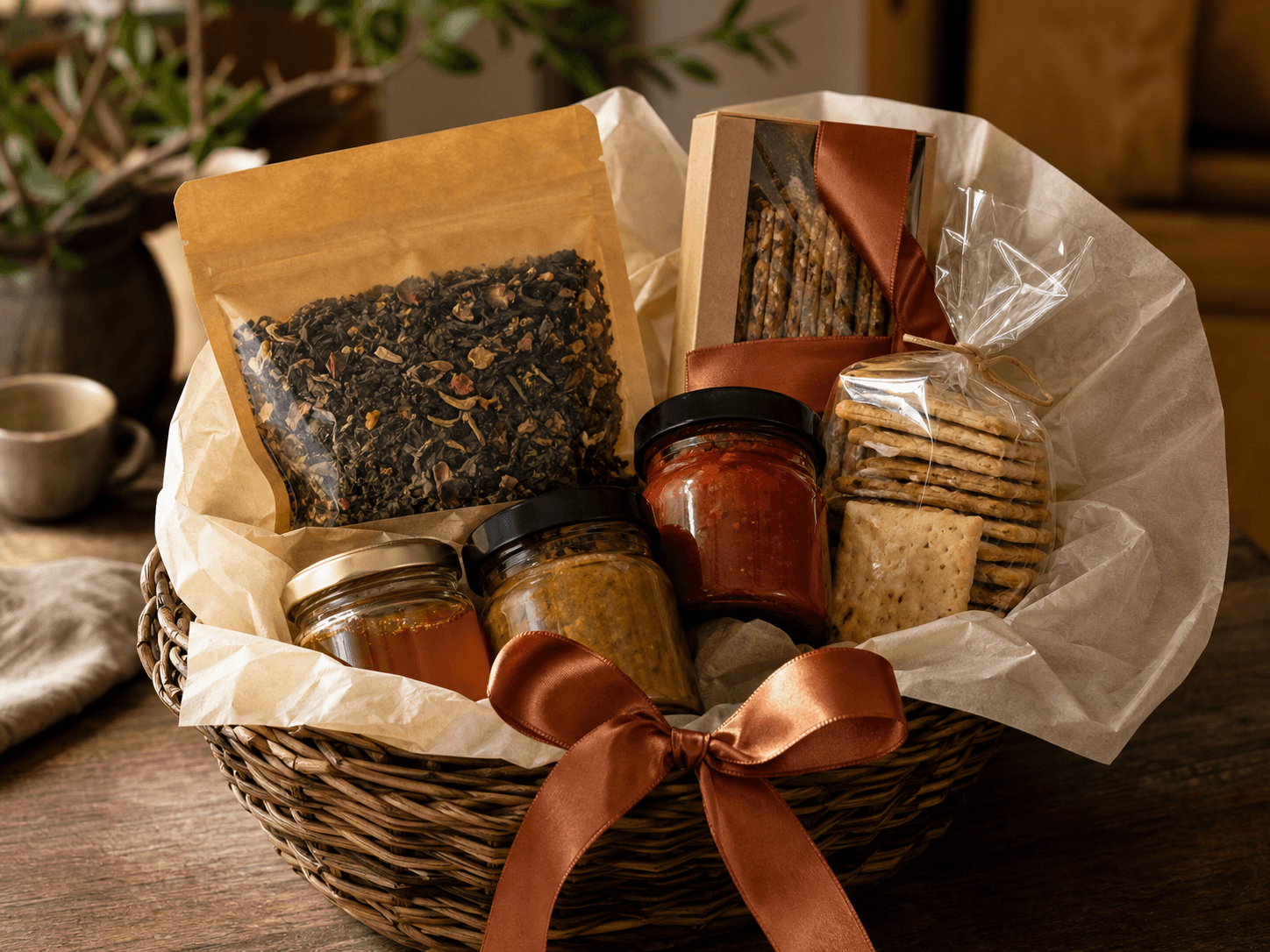 New-Home Pantry Hamper — A pantry-warming gift set for a new kitchen.